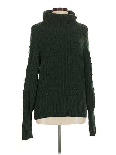 Pre-owned Rachel Parcell Turtleneck Sweater In Green