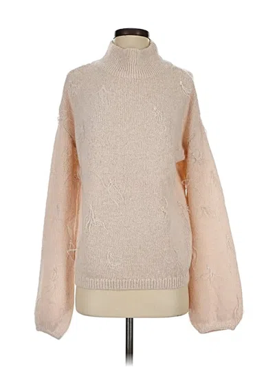 Pre-owned Rachel Parcell Turtleneck Sweater In Tan