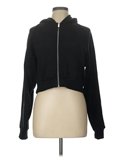 Pre-owned Rachel Parcell Zip Up Hoodie In Black