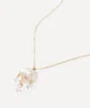 Rachel Quinn 14ct Gold Petite Storm Cloud Pearl And White Topaz Pendant Necklace