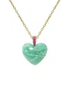 Rachel Quinn 14k Yellow Gold Amazonite Pendant In Blue