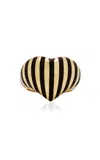 Rachel Quinn 14k Yellow Gold Black Enamel Ring