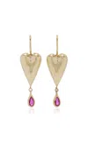 Rachel Quinn 14k Yellow Gold Ruby Earrings