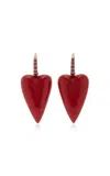 Rachel Quinn 14k Yellow Gold Sapphire Coral Earrings