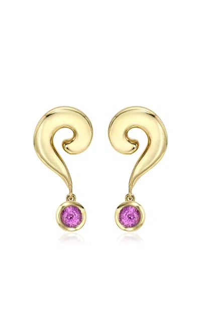 Rachel Quinn 14k Yellow Gold Sapphire Earrings