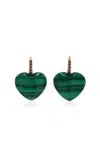 Rachel Quinn 14k Yellow Gold Sapphire Malachite Earrings