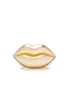 Rachel Quinn Kiss 14k Yellow Gold Ruby Rhodium Ring