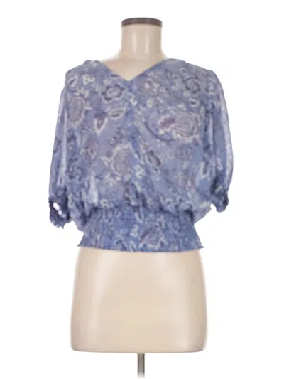Pre-owned Rachel Rachel Roy 3/4 Sleeve Blouse In Blue