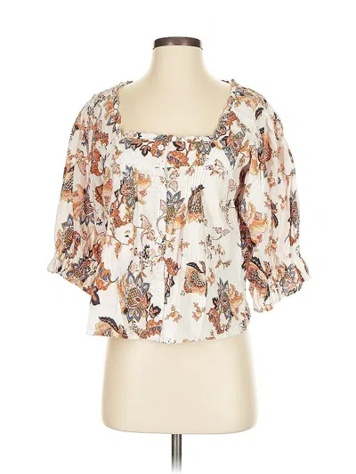 Pre-owned Rachel Rachel Roy 3/4 Sleeve Blouse In White