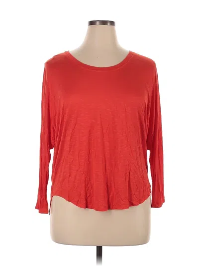 Pre-owned Rachel Rachel Roy 3/4 Sleeve T-shirt In Red