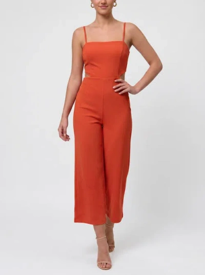 Rachel Rachel Roy Andria Sleeveless Cutout Jumpsuit In Brown