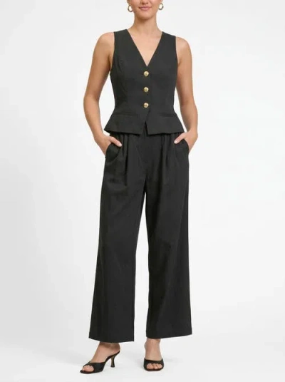 Rachel Rachel Roy Annie Sleeveless Peplum Jumpsuit In Black
