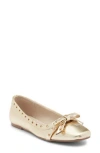 Rachel Rachel Roy Blink Grommet Bow Flat In Gold
