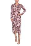 Rachel Rachel Roy Bret Wrap Front Midi Dress In Pink