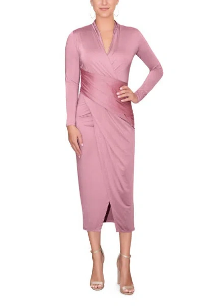 Rachel Rachel Roy Bret Wrap Front Midi Dress In Pink