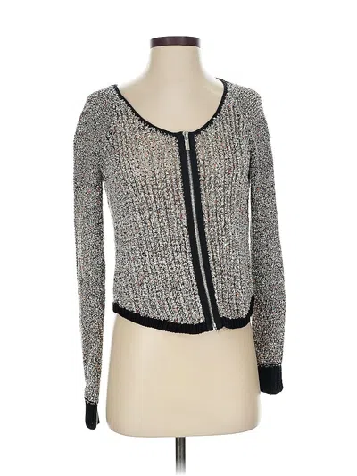 Pre-owned Rachel Rachel Roy Cardigan Sweater In Silver