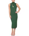 Rachel Rachel Roy Womens Mockneck Midi Sweaterdress In Green