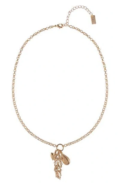 Rachel Rachel Roy Clustered Charm Necklace In Gold