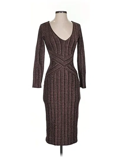 Pre-owned Rachel Rachel Roy Cocktail Dress In Brown