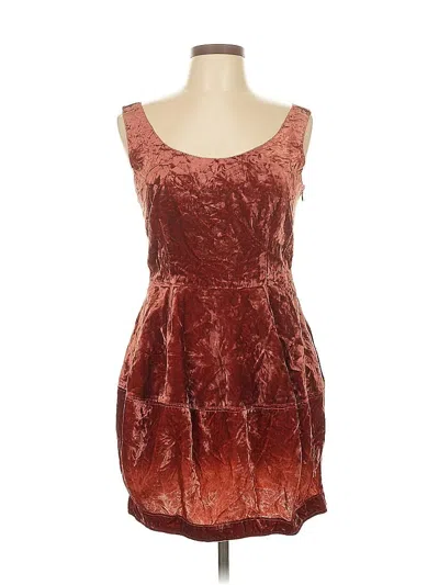 Pre-owned Rachel Rachel Roy Cocktail Dress In Burgundy