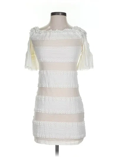 Pre-owned Rachel Rachel Roy Cocktail Dress In White