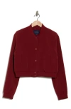 Rachel Rachel Roy Crop Bomber Jacket In Burgundy