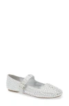 Rachel Rachel Roy Crystal Embellished Mary Jane Flat In Silver