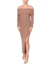 Rachel Rachel Roy Delia Off The Shoulder Sweater Maxi Dress In Brown