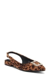 Rachel Rachel Roy Elizabeth Crystal Buckle Slingback Flat In Leopard