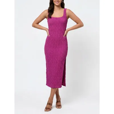 Rachel Rachel Roy Emi Sleeveless Pucker Knit Midi Dress In Pink
