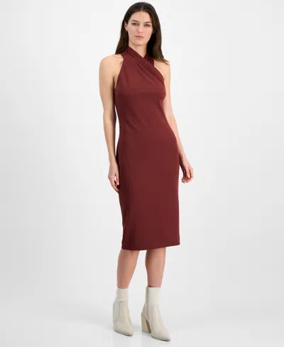 Rachel Rachel Roy Halter Sheath Dress In Port