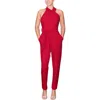 Rachel Rachel Roy Harland Crossover Halter Jumpsuit In Red