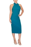 Rachel Rachel Roy Harland Crossover Halter Midi Dress In Blue