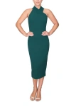 Rachel Rachel Roy Harland Crossover Halter Midi Dress In Green