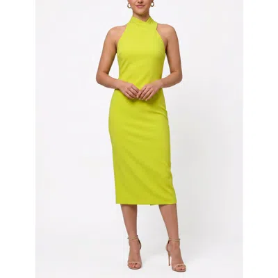 Rachel Rachel Roy Harland Crossover Halter Midi Dress In Green