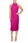 Rachel Rachel Roy Harland Crossover Halter Midi Dress In Pink