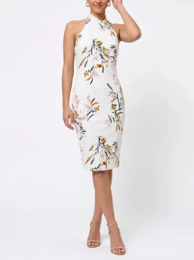 Rachel Rachel Roy Harland Crossover Halter Midi Dress In White