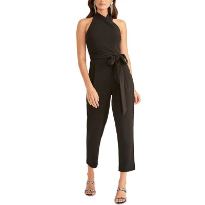Rachel Rachel Roy Harland Womens Belted Sleeveless Jumpsuit In Black
