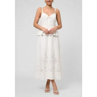 Rachel Rachel Roy Isabelle Peplum Maxi Dress In White