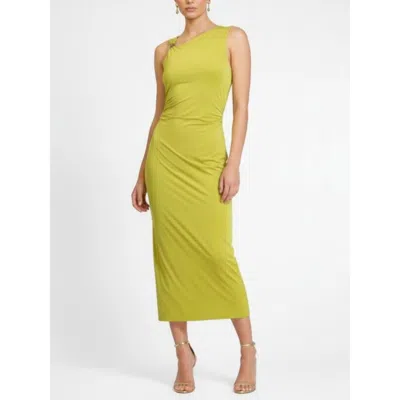 Rachel Rachel Roy Ivy Asymmetrical Drape Midi Dress In Green
