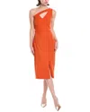Rachel Rachel Roy Devin One-shoulder Midi Dress In Orange