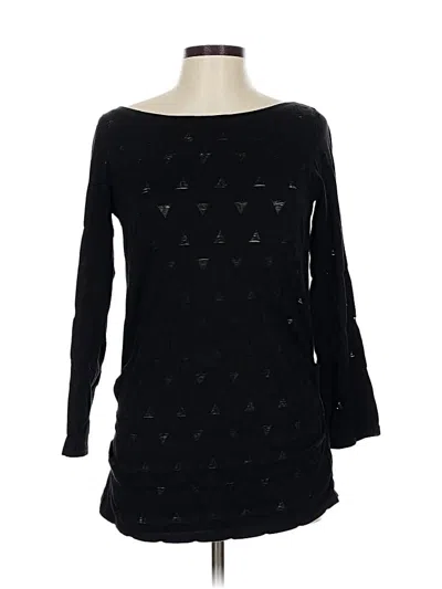 Pre-owned Rachel Rachel Roy Long Sleeve T-shirt In Black