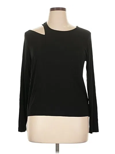 Pre-owned Rachel Rachel Roy Long Sleeve T-shirt In Black