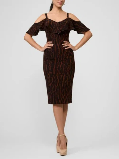 Rachel Rachel Roy Marcella Printed Off The Shoulder Ruffle Midi Dress In Multi