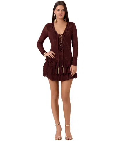Rachel Rachel Roy Mini Dress In Rum Raisin