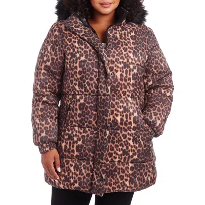 Rachel Rachel Roy Plus Womens Quilted Midi Puffer Jacket In Multi