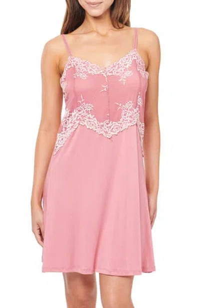 Rachel Rachel Roy Pretty Lace Chemise In Rose