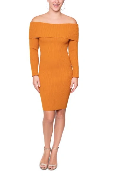 RACHEL RACHEL ROY RACHEL RACHEL ROY PRIM OFF THE SHOULDER MINI SWEATER DRESS