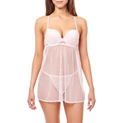 Rachel Rachel Roy Push Up Babydoll Chemise In Marysrose