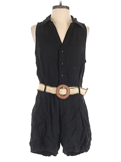 Pre-owned Rachel Rachel Roy Romper In Black